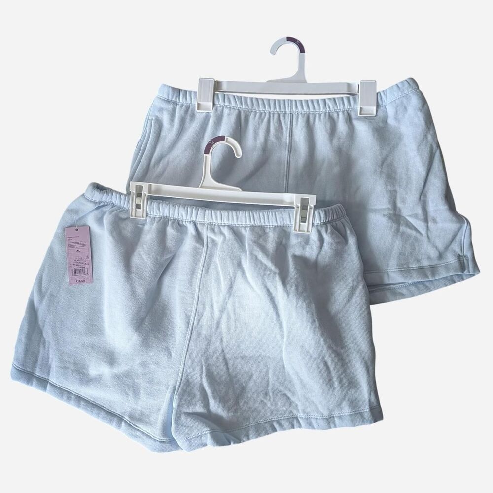 2PCS OF NWT Wild Fable French Terry Fleece Lounge Shorts Light blue XL